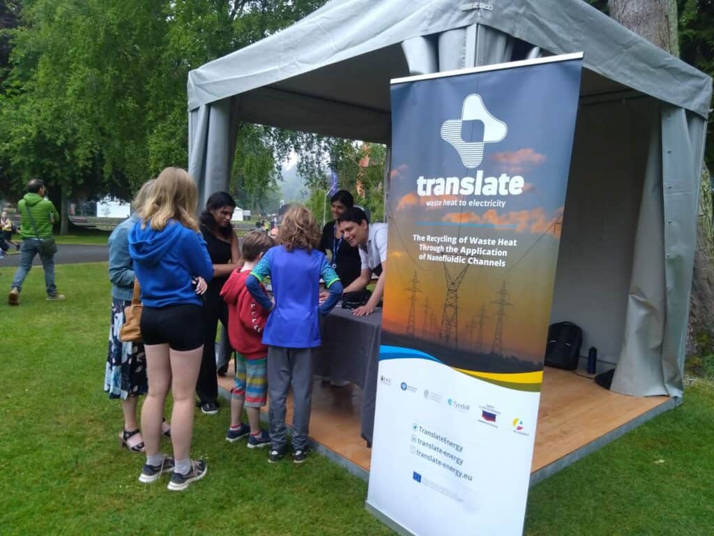 Children and adults enjoying the demonstrations alike on a cloudy Day 1 of Cork Carnival of Science